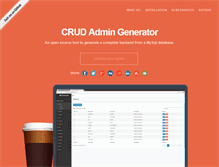 Tablet Screenshot of crud-admin-generator.com